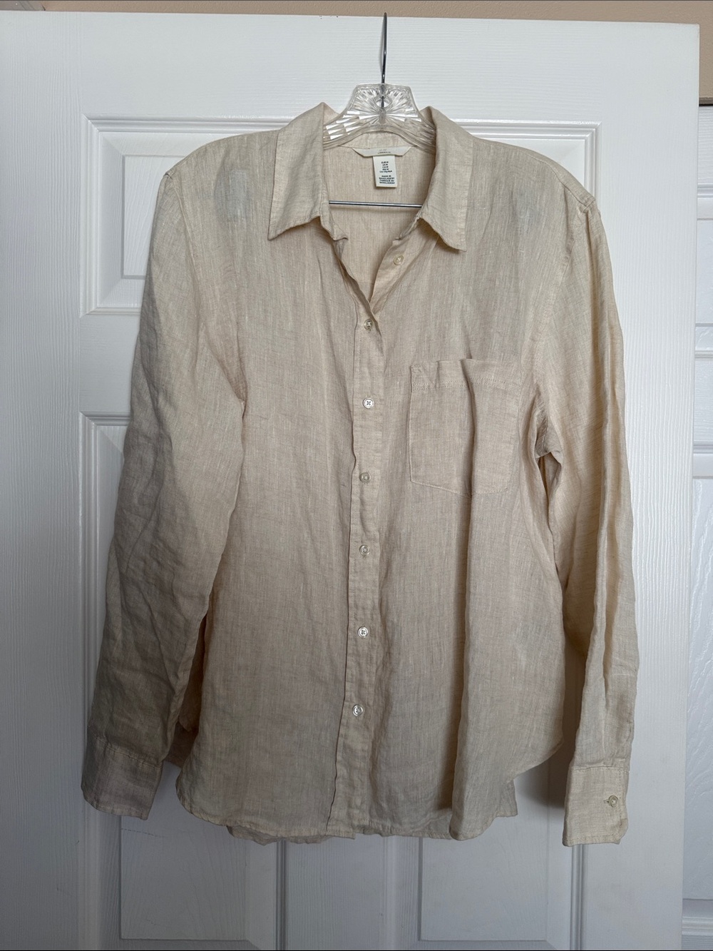 H&M Beige Linen Shirt M